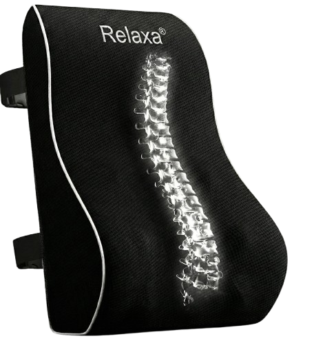 Coussin Lombaire Relaxa® : Soutien Ergonomique & Fixation Double Sangles