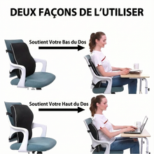 Coussin Lombaire Relaxa® : Soutien Ergonomique & Fixation Double Sangles